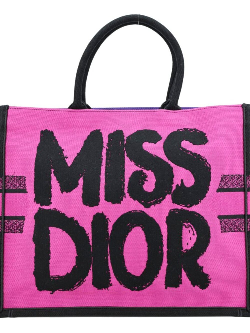 Christian Dior Book Miss Dior Graffiti Embroidered Canvas Tote Bag Pink